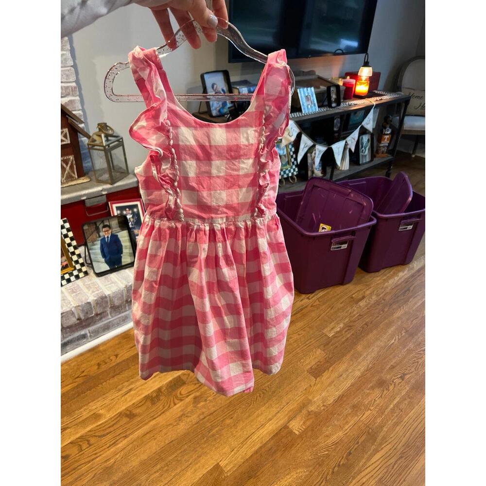 Max Studio Girls Pink Gingham Dress Size 5